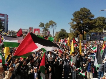 سنگ تمام مردمان ملک سلیمان در روز غزه