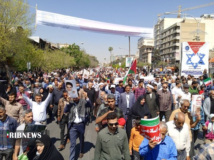 حضور اقلیدهای مذهبی شیراز در راهپیمایی روز قدس