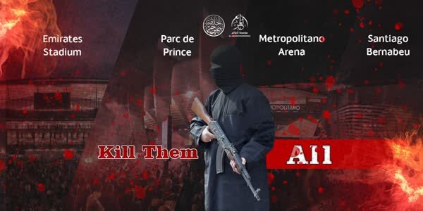 تهدید داعش به حمله تروریستی در بازی رئال و سیتی