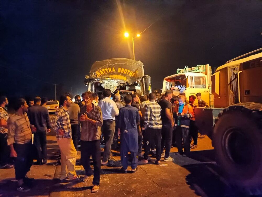 حادثه اتوبوس زائران پاکستانی در کرمان تلفاتی نداشت