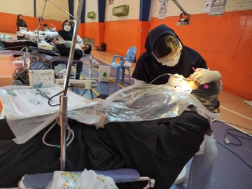 ارائه خدمات رایگان تیم جهادی داندانپزشکی در لامِرد