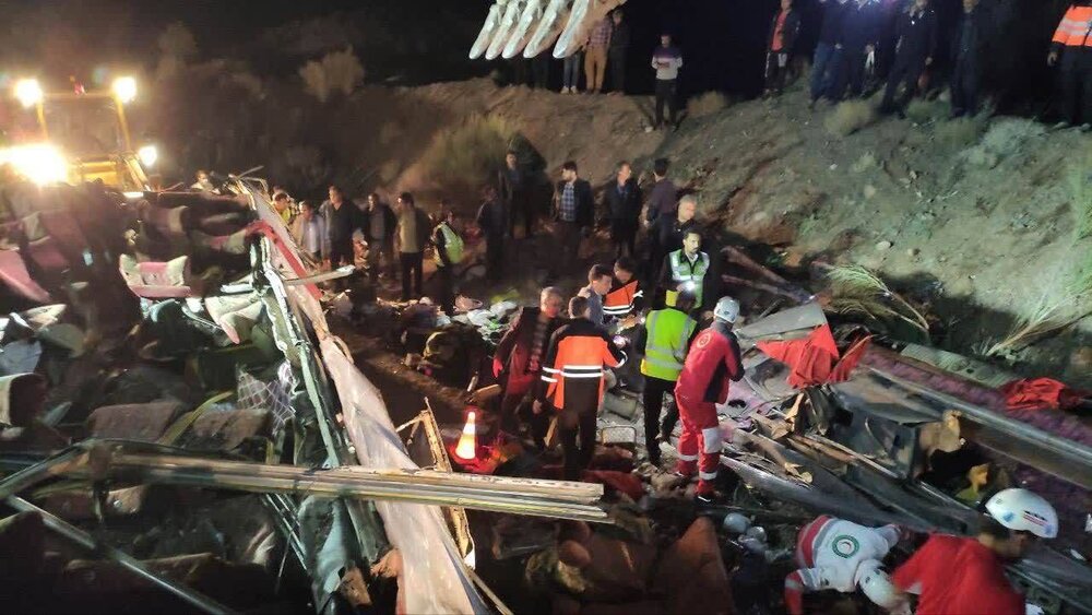افزایش جانباختگان حادثه واژگونی اتوبوس جیرفت مشهد