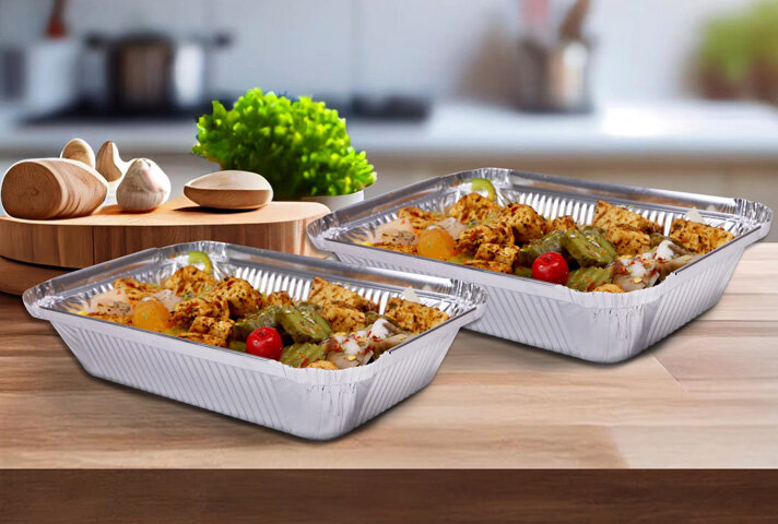 ظرف آلومینیومی تک پرسی پرمصرفترین ظرف رستوران