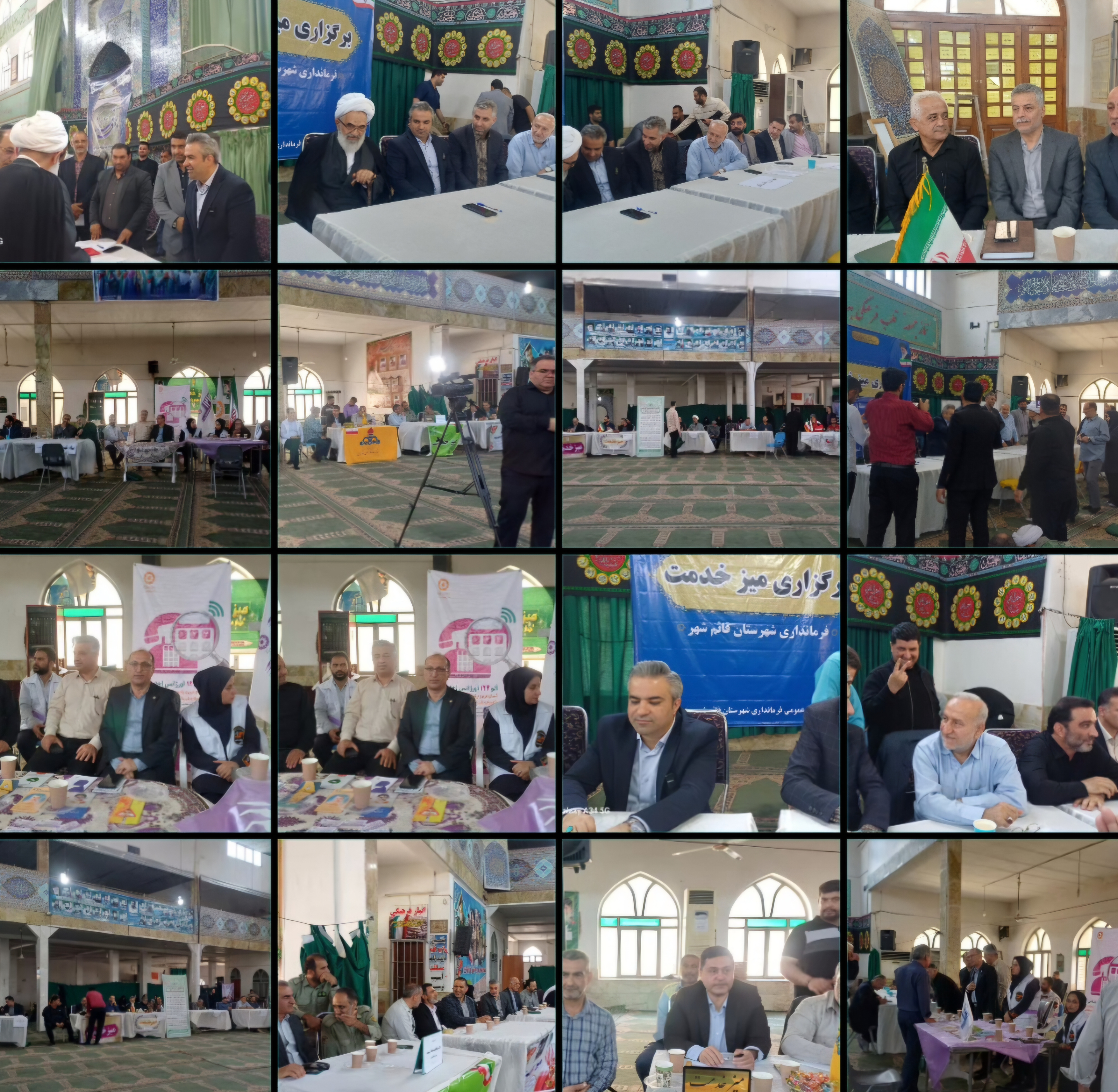 میز خدمت مشترک دستگاههای اجرایی قائمشهر در آستانه سالروز نخستین نماز جمعه برگزار شد