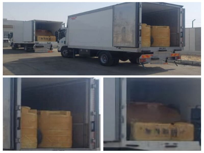 توقیف ۲ کامیون حامل گازوئیل فاقد مجوز در لامرد فارس