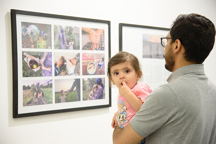 نمایشگاه آثار رهیدگان سوختگی با عنوان قاب قصه‌ها برگزار شد