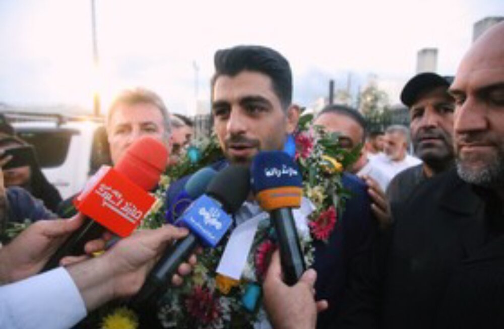 مراسم استقبال از هادی ساروی، قهرمان پرافتخار مسابقات کشتی فرنگی جهان در آمل