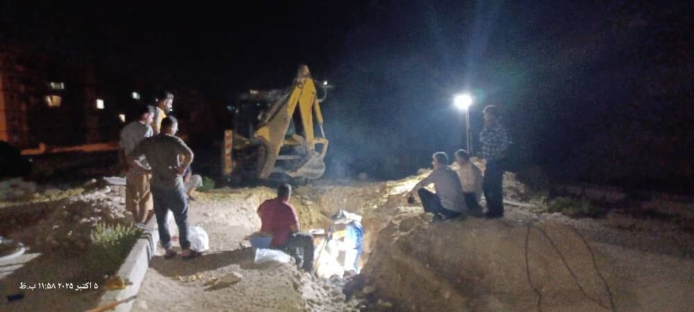 پایان موفقیت‌آمیز عملیات سنگین بازسازی خط انتقال ۶۰۰ میلی‌متری رینگ شهر لامرد