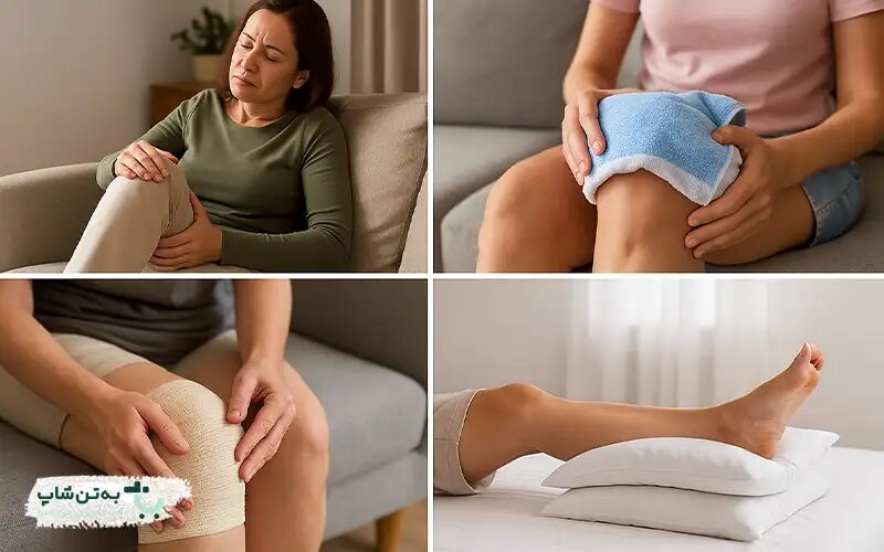 درمان خانگی زانو درد و درمان آرتروز و خشکی زانو در خانه | تمرینات امن، کمپرس، تغذیه و زمان مراجعه به پزشک