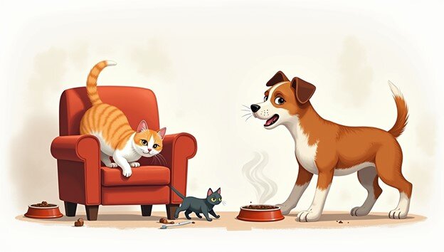 تغییرات رفتاری در گربه و سگ: علل، تغذیه مناسب و راهکارهای مقابله