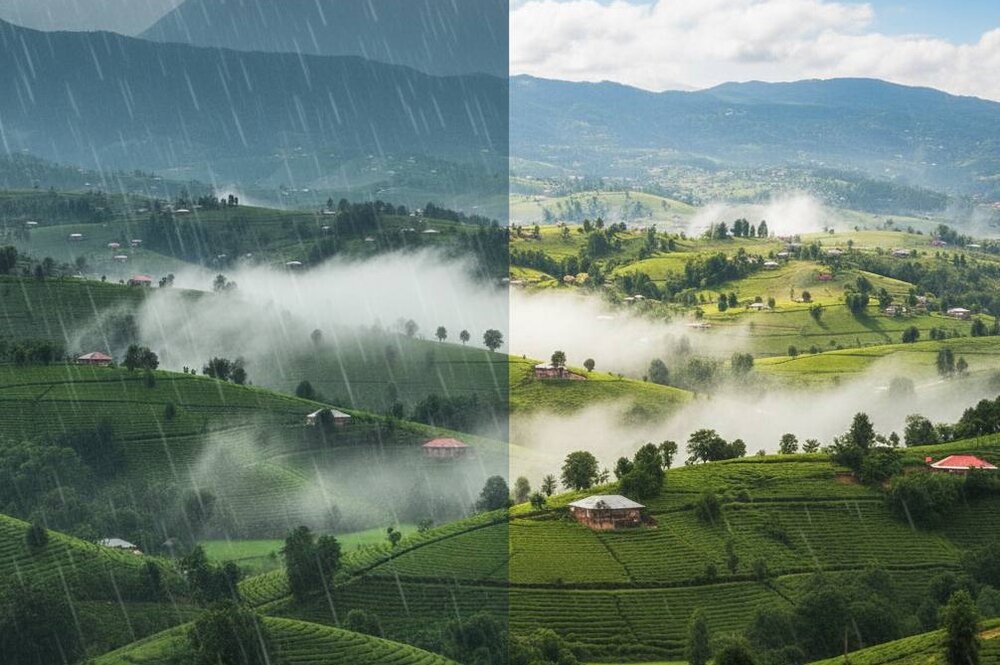 هشدار زرد هواشناسی گیلان؛ بارش رگباری از دوشنبه در برخی مناطق