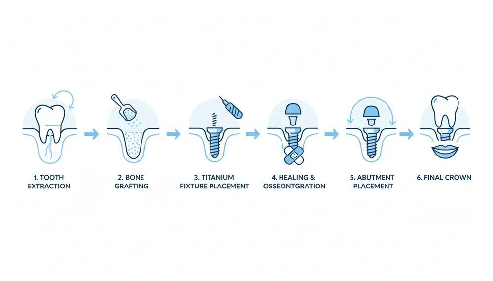 مراحل ایمپلنت