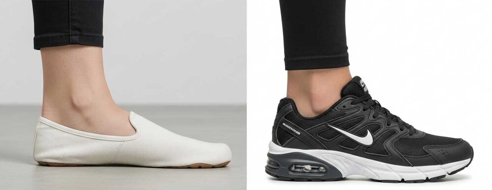 کفش لژ دار در برابر کفش کف تخت