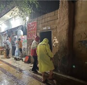 امدادرسانی گروه جهادی پایگاه مقاومت بسیج خاتم‌الانبیاء (ص) لامرد در پی بارندگی اخیر