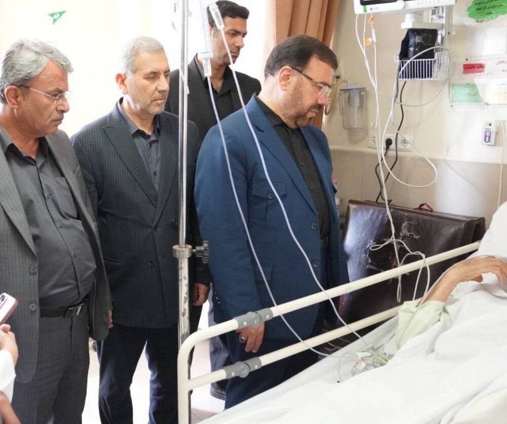 بازدید از ۲ مرکز درمانی و عیادت از مجروحان حملات جنایتکارانه آمریکایی ـ صهیونی