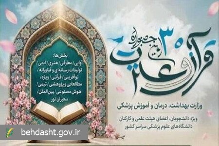 آمار ثبت نام کنندگان جشنواره سیام قرآن و عترت وزارت بهداشت از مرز ۹۱ هزار نفر رشته گذشت آمار ثبت نام کنندگان جشنواره سیام قرآن و عترت وزارت بهداشت از مرز ۹۱ هزار نفر رشته گذشت