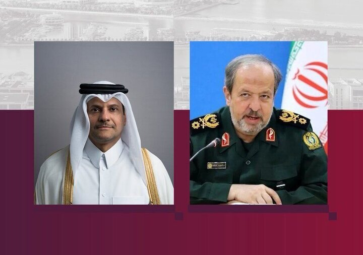 بررسی آخرین تحولات امنیتی منطقه در گفت‌وگوی تلفنی مقامات وزارت دفاع قطر و ایران