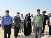 بازدید وزیر راه و شهرسازی از پل رودخانه مهران