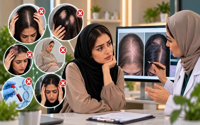 چه زنانی گزینه مناسبی برای کاشت مو نیستند؟