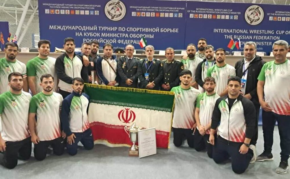 نایب‌قهرمانی تیم کشتی نیروهای مسلح ایران در مسابقات جام وزارت دفاع روسیه