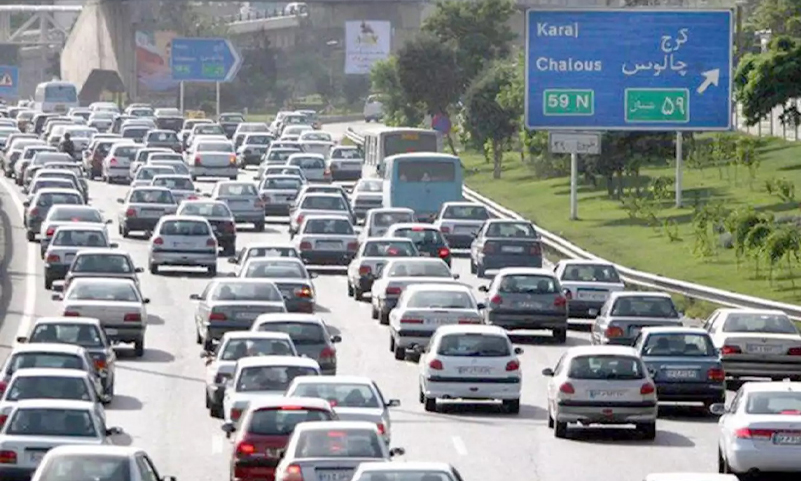 ترافیک سنگین در آزادراه کرج - قزوین و بالعکس