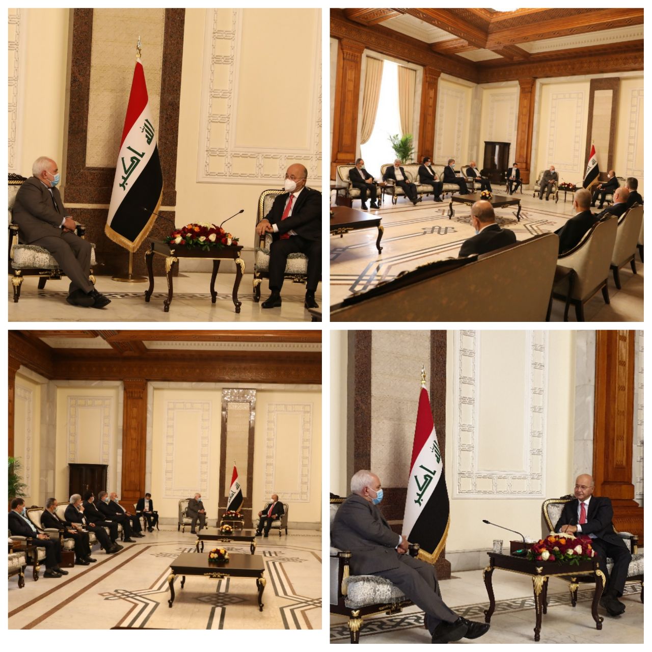 وزیر امور خارجه جمهوری اسلامی ایران با رئیس جمهور عراق دیدار و گفتگو کرد
