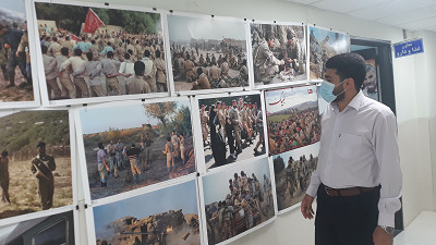 افتتاح نمایشگاه دفاع مقدس در شبکه بهداشت و درمان مرودشت