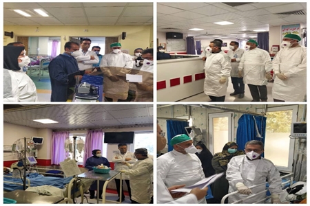 بازدید از بیمارستان 22 بهمن و مراکز خدمات سلامت 16 ساعته کرونای نیشابور