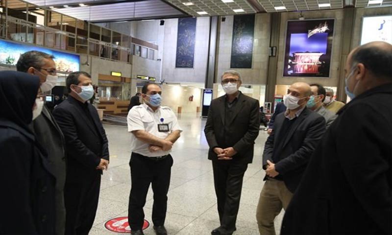 بازدید از روند غربالگری مسافران کرونایی در فرودگاه بین المللی مهرآباد
