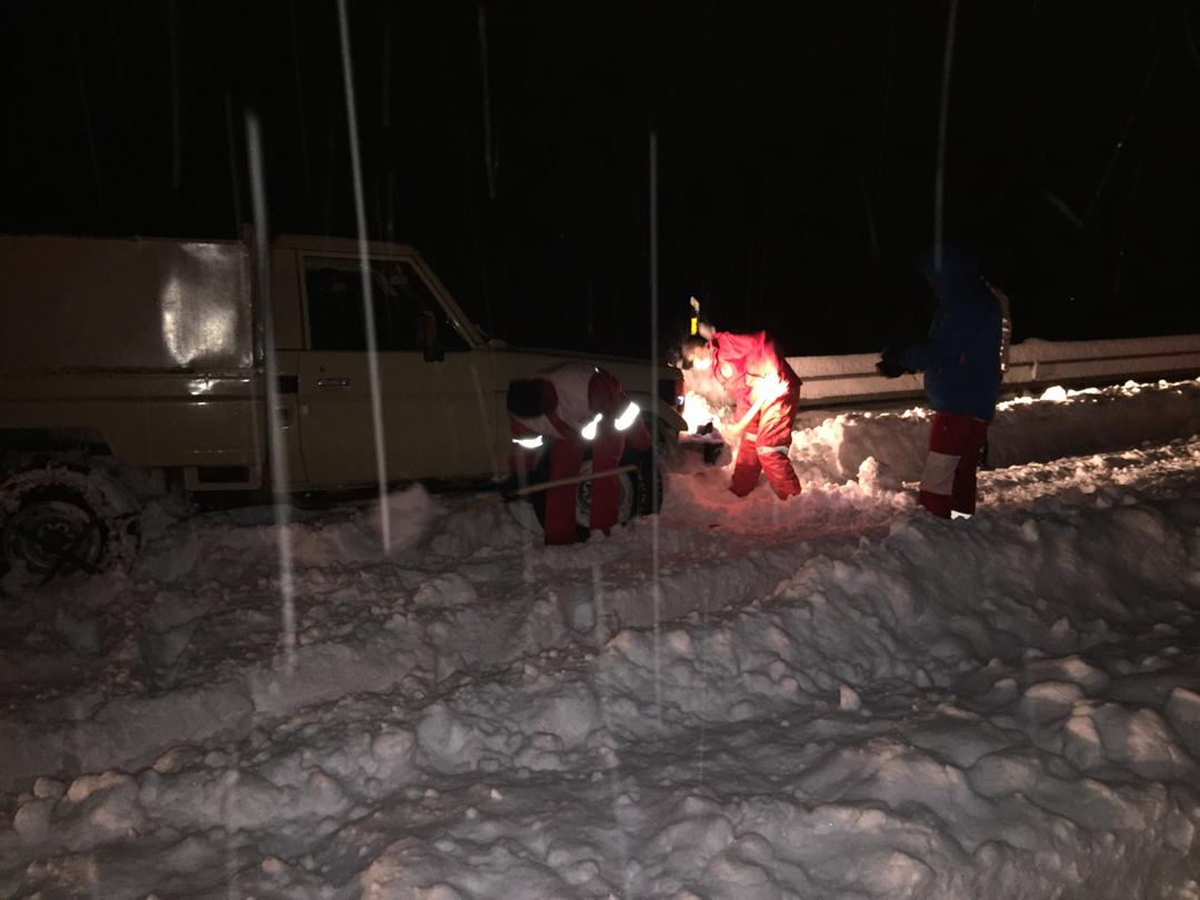 امدادرسانی هلال احمر به ۷۲۲ نفر در برف و کولاک شب گذشته