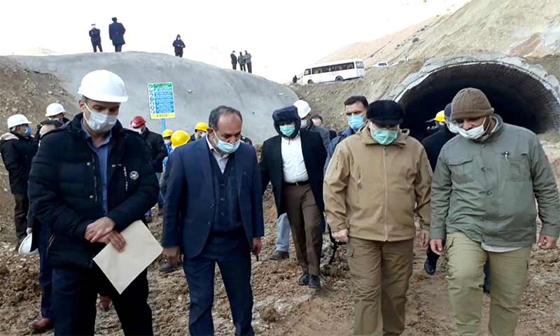 بازدید رئیس مجلس از پروژه تونل گورمیزه شهرستان اردل