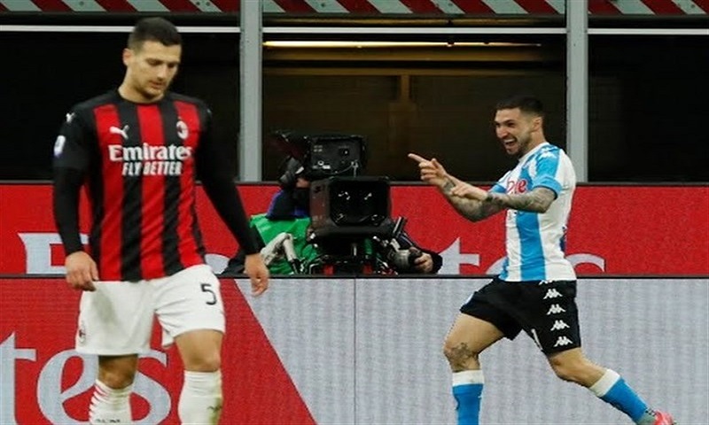 پیروزی ناپولی مقابل میلان در سنسیرو پیروزی ناپولی مقابل میلان در سنسیرو