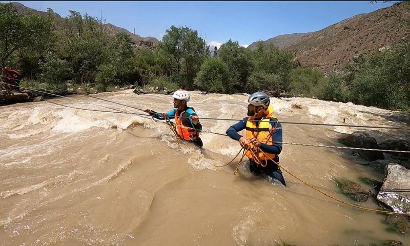 غرق شدن یک زن در رودخانه هراز