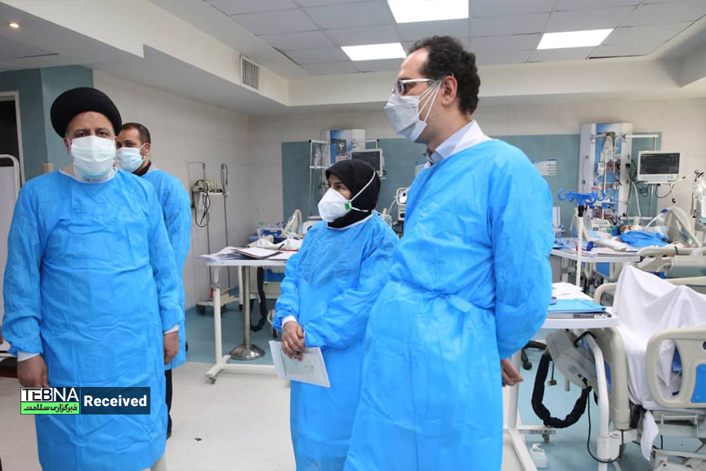 بازدید سرزده رییس جمهور از بخش کرونای بیمارستان امام خمینی