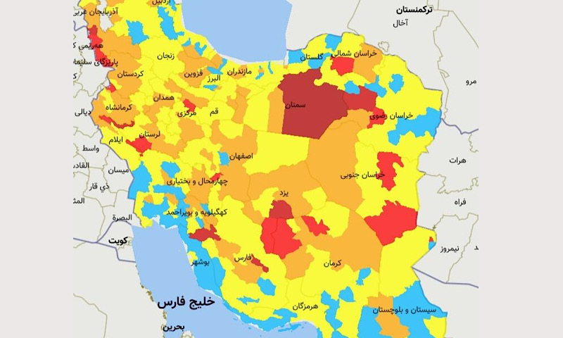 ۳ شهرستان مازندران نارنجی شد ۳ شهرستان مازندران نارنجی شد