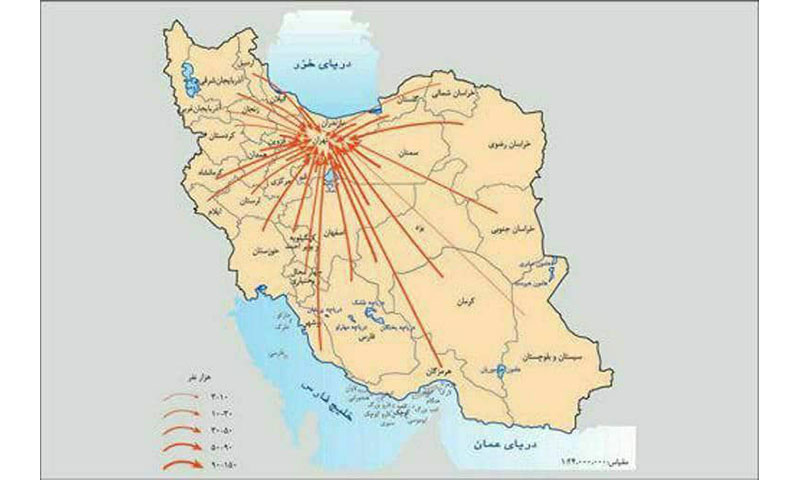 مهاجرت از شهرستان‌ها به تهران  در ۵ سال گذشته/ لرستان سوم شد